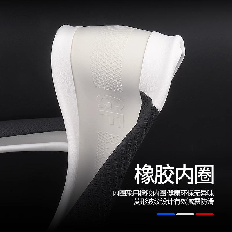 For MG ZS E-HS EV MG3 MG5 MG6 Trophy MG7 EZS 3SW Cyberster Carbon fiber Leather Car Steering Wheel Cover Anti-slip Breathable wue1