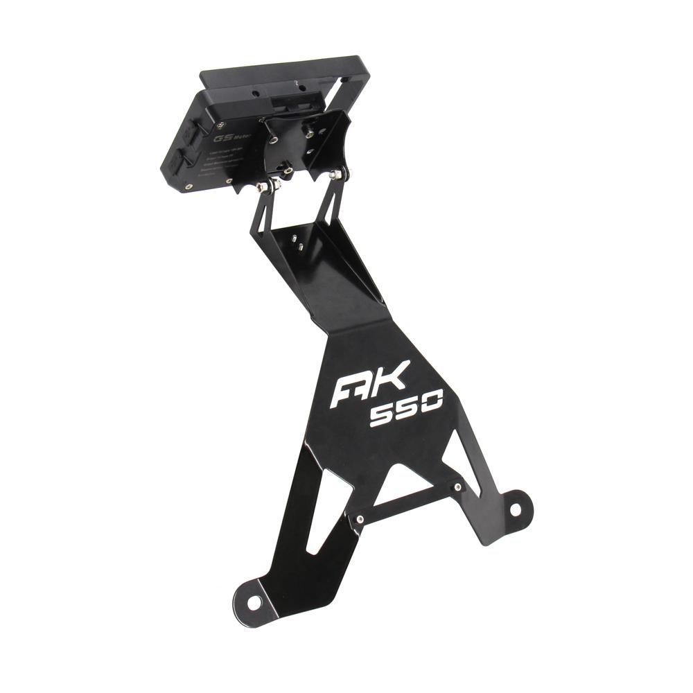 For KYMCO AK550 ak550 AK 550 2017-2024 Motorcycle Accessories Front Mid Navigation Bracket GPS Mobile Phone Charging Kit