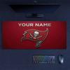 Custom Name,Tampa Bay Buccaneers Mouse Pad, Large Gaming Desk Mat, Non-slip XXL Mousepad for Laptop & Tablet, Mini PC Playmat with Stitched Edges