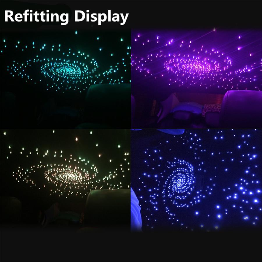 12W RGBW Twinkle Bluetooth APP RF Sound Control Fiber Optic Star Ceiling Meteor Light Kit