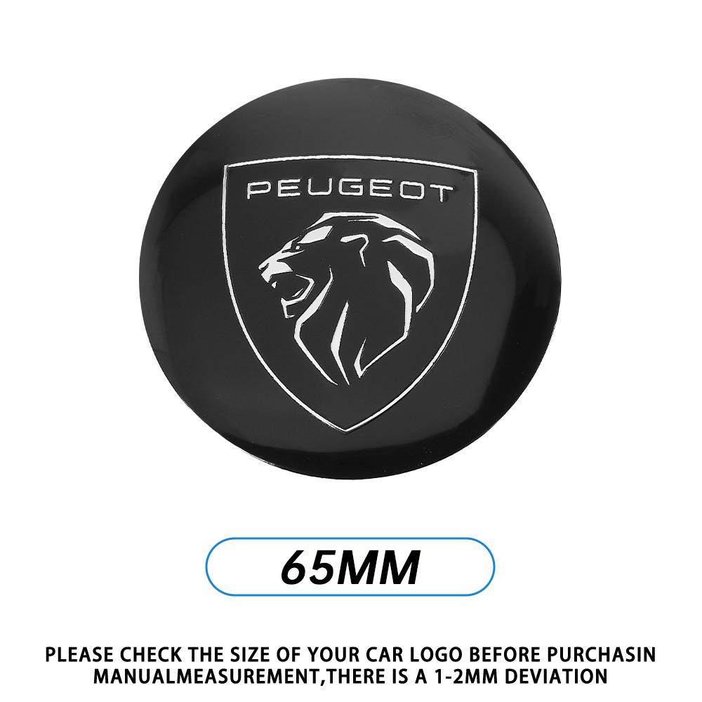 4 ks 56mm Samolepky na středové krytky kol auta Příslušenství Pro Peugeot 208 3008 308 207 107 508 607 106 406 407 E-308 GT 301