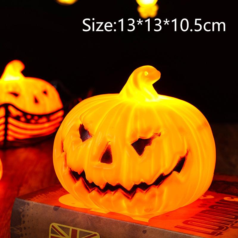 Creative Halloween Pumpkin LED Night Light Haunted House Horror Props Halloween Party Home Indoor Decoration Supplies Gifts