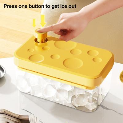 Ice Cube Tray with Lid And Bin Large Capacity Ice Cube Mold