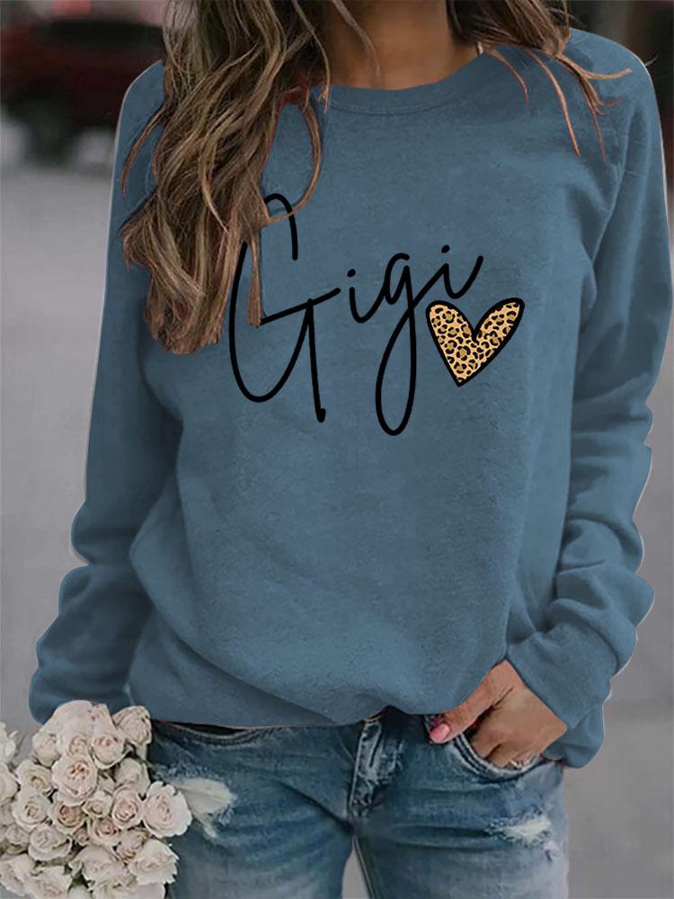In Stock Women's Round Neck Fashionable Letter Print Hoodie - Loose Fit, Long Sleeve, European & American Style.