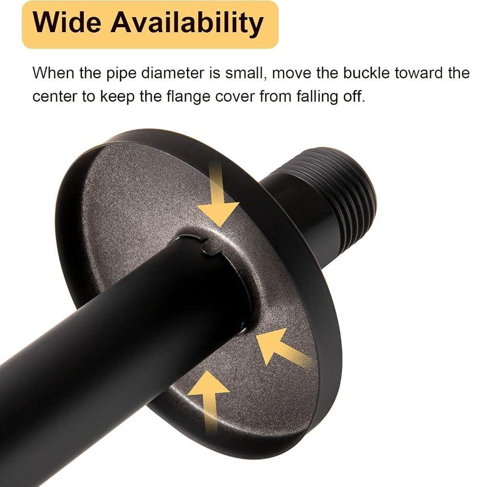 Černý ozdobný kryt baterie Nerezový nástěnný kryt příruby Nová příruba sprchového ramene