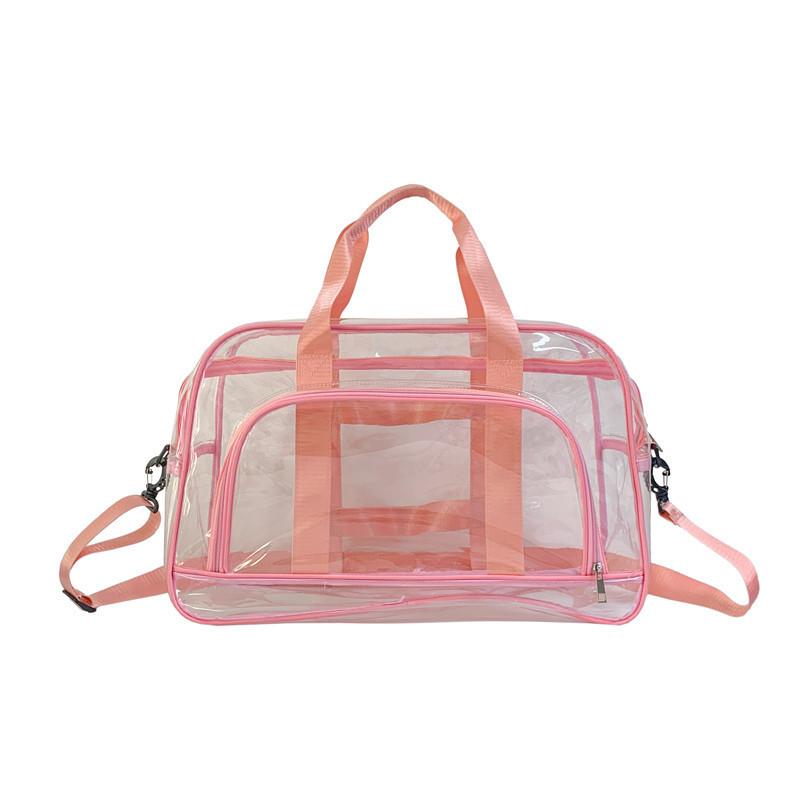 Borsa da Viaggio Grande Capacità Impermeabile in PVC con Design Trasparente per Viaggi Casual