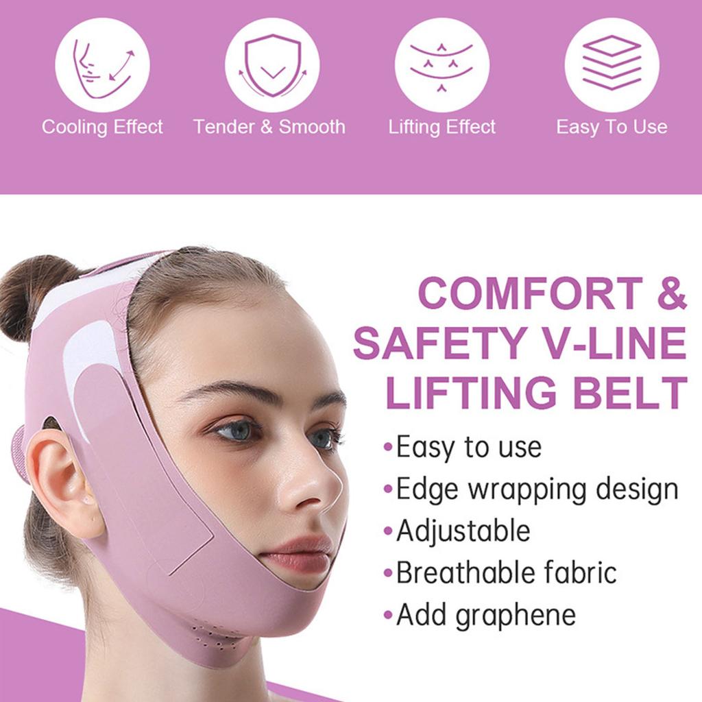 Post Surgery Chin Strap Bandage with Graphene Double Chin Reducer Facial Lifting Strap for Jowl Tightening Oral Maxillofacial Surgery