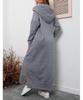 New Plus Size Knitted Hooded Fleece Dress with Pockets - Autumn/Winter Casual Fashion