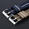 Nylon Canvas Watch Band 20mm 22mm Ribbed Strap for Seiko for Citizen Military Sports Woven Fabric Replacement Wristband Bracelet
