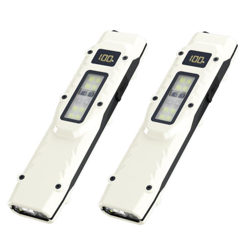 Portable Flashlight 1000 Lumens USB Rechargeable Tactical Flashlight Waterproof Led COB Work Light for Camping Emergency Household Use