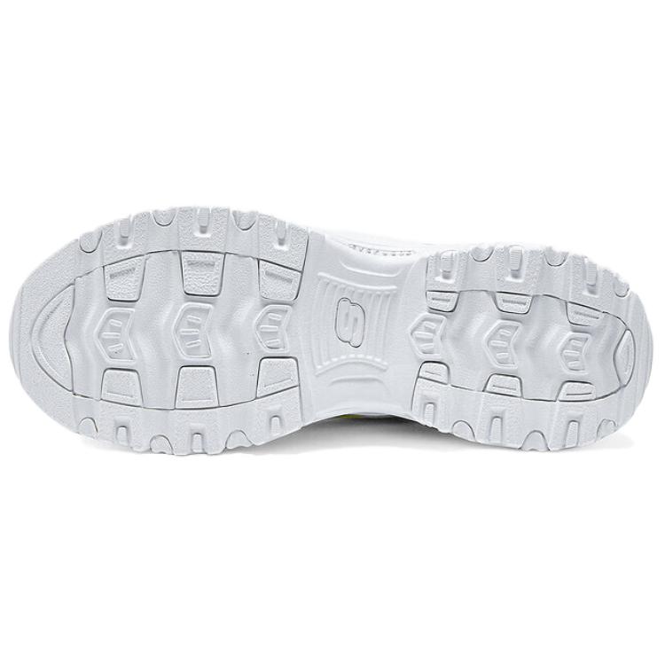 Skechers DLites Comfortable Versatile Low-Top Dad Shoes Women Sneakers White Yellow 150231-WNPL