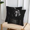 Straszna Szkaradna Czaszka Szkieletu na Halloween 2 Szt. Kwadratowa Poszewka na Poduszkę Poszewka na Poduszkę Poszewka na Poduszkę Zamek Dekoracyjna Komfortowa Poduszka Dekoracyjna do Domu Samochodu