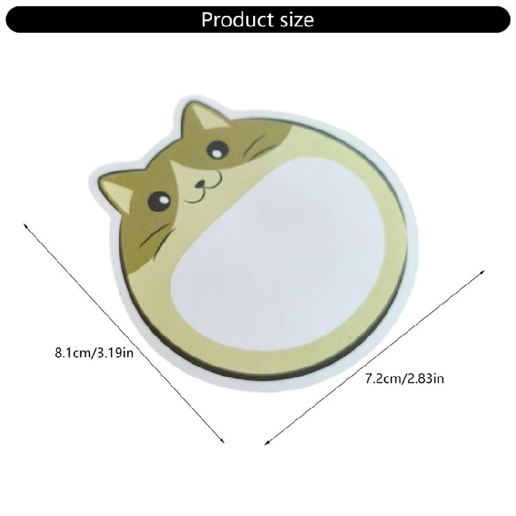 5Pcs Cats Shape Designs Stick Note Pad Selves Sticking Memo Pad Stick Pad Stick Notes Pad Selves-Adhesive Notepads Set