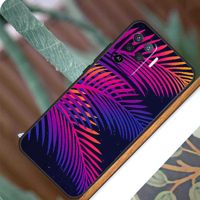 Tropické listy Pro OPPO A57 A57S A77 A5 A9 A53 A52 A72 A96 A76 A16 A54 A74 A94 A38 A58 A78 A15 A17 Pouzdro