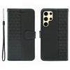 For Samsung Galaxy S25 Ultra Case Anti Scratch Splicing Imprinted Rhombus Leather Phone Cover