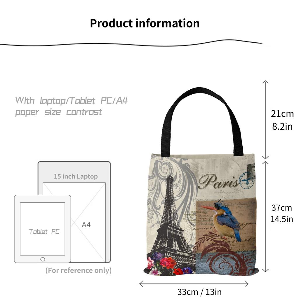 Dünyaca Ünlü Landmark Bina Serisi Kanvas Çanta Dijital Baskı Çanta Kadın Üst Saplı Çanta Omuz Çantası