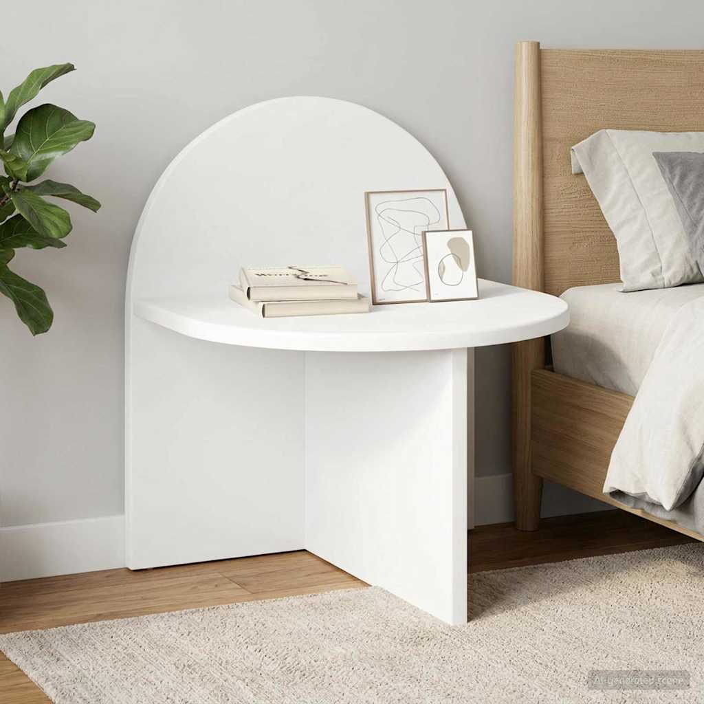 Nightstand White 40 x 35.5 x 45.5 cm Engineered Wood