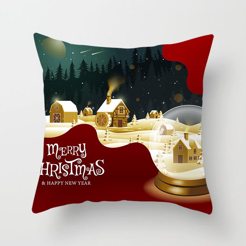 Christmas Home Pillow Covers Christmas Printed Bed Home Decor Cushion Covers Christmas Decor Pillow Covers