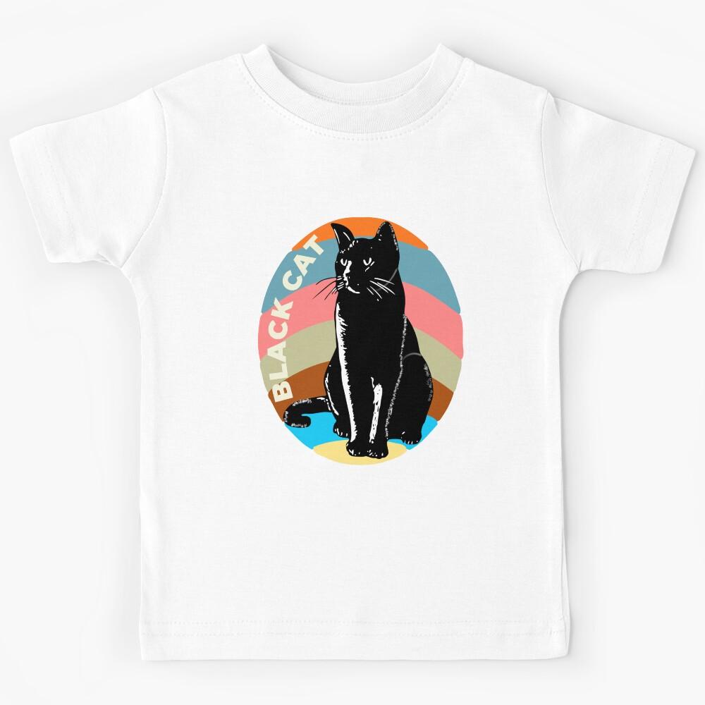 Black Cat Angry Look Kids T-Shirt 160
