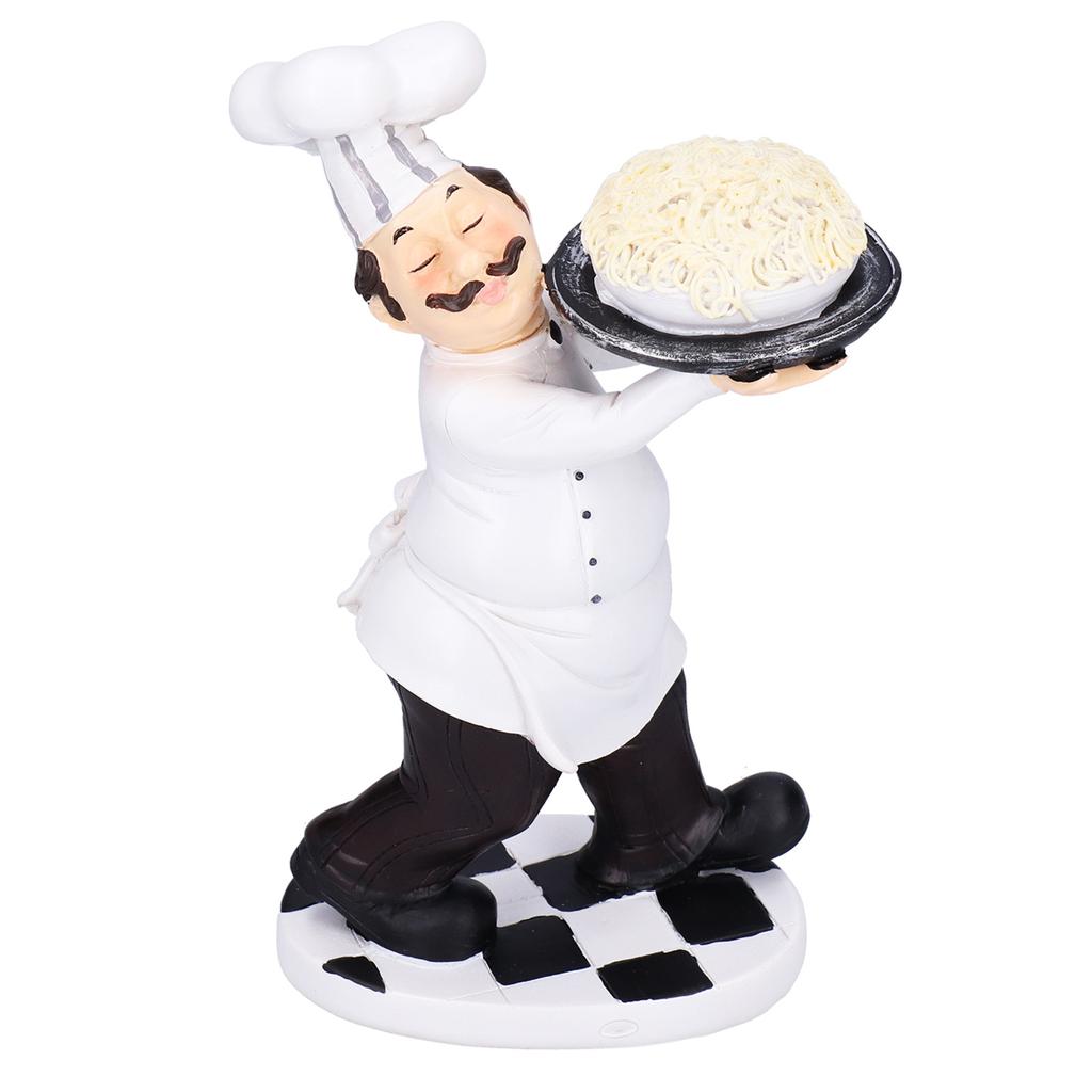 Mini Chef Shape Decoration Cute Chef Figurine for Home Restaurant Cake Shop Decoration