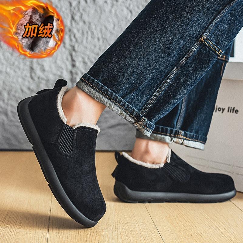 Shoes winter new outdoor light and comfortable foot-fitting lazy shoes fleece thickened soft-soled casual shoes