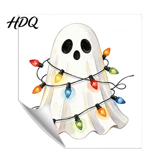Holiday Switch Decals Halloween Ghost Decorative Sticker Cartoon Fairy Lamp Decal for Light Stickers Switch Removable Wall Sticker Bedroom