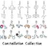 New Copper Charm Cartoon Series Of Twelve Zodiac Signs Diy Fine Bead Fit Original Pendant Charms Bracelet For Women