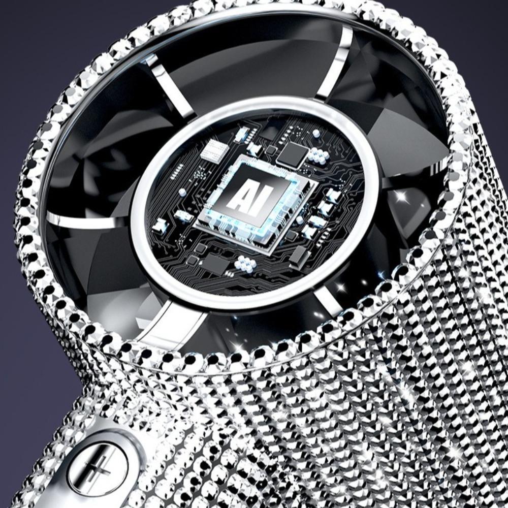 Diamond Design Mini Handheld Fan Quiet Operation Rechargeable Fan New Digital Display Fan Outdoor