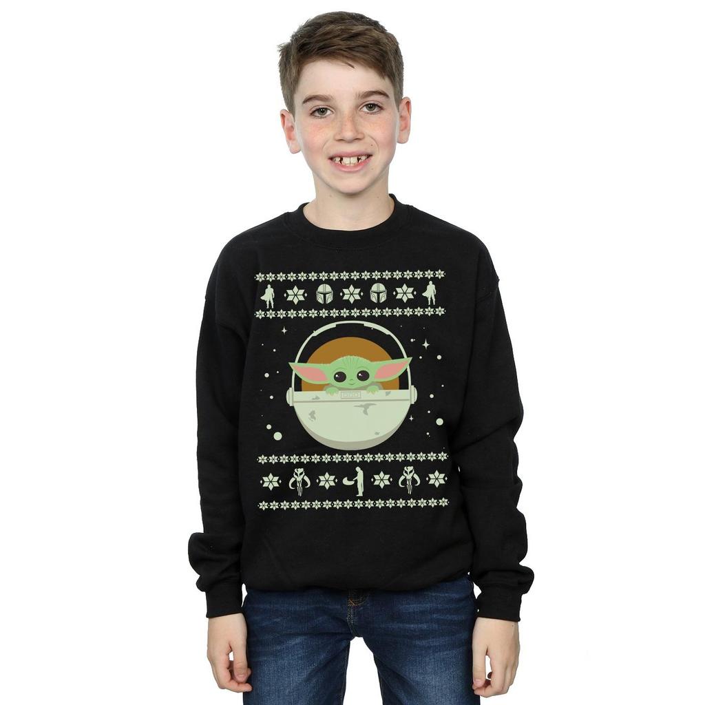 Star Wars Boys The Mandalorian The Child Christmas Sweatshirt