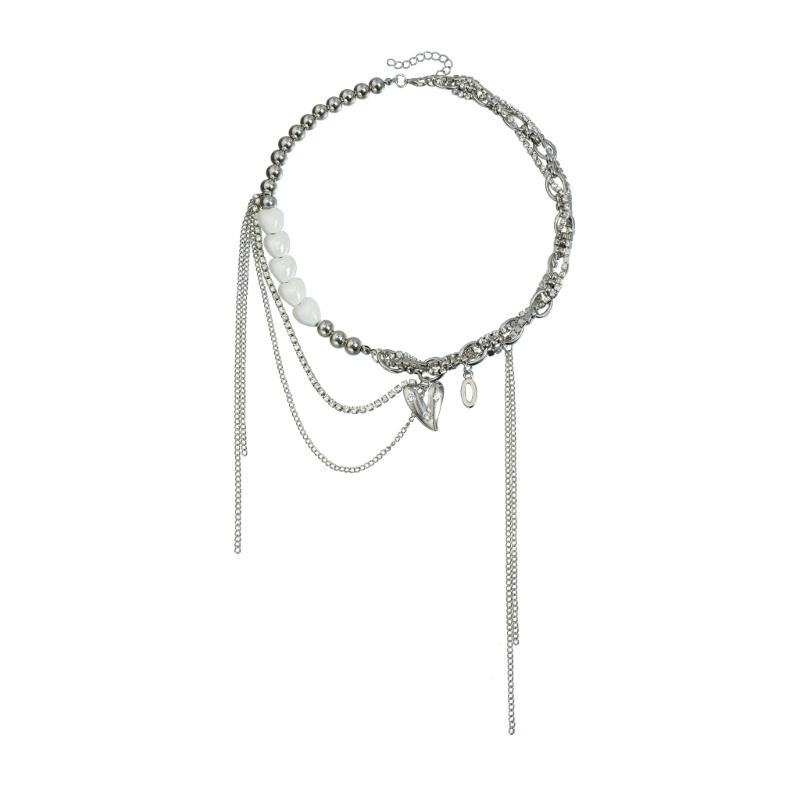 

Многослойное ожерелье с дизайном «Сладкое сердце» Для уличной моды, модных нарядов и повседневной носки Изготовлено из высококачественного сплава 1