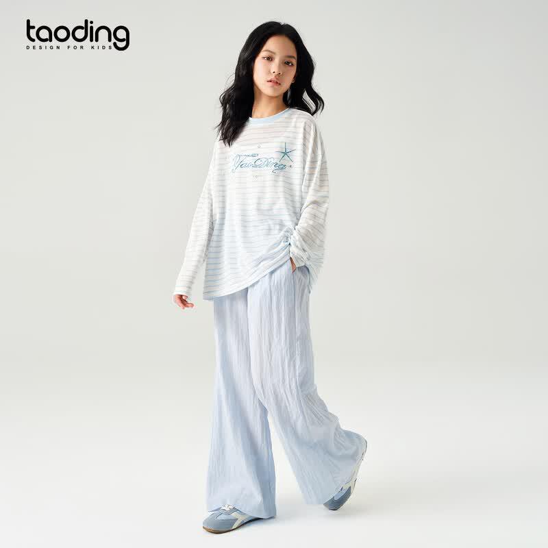 Girls  Striped Long Sleeve Cool-Touch T-Shirt 170