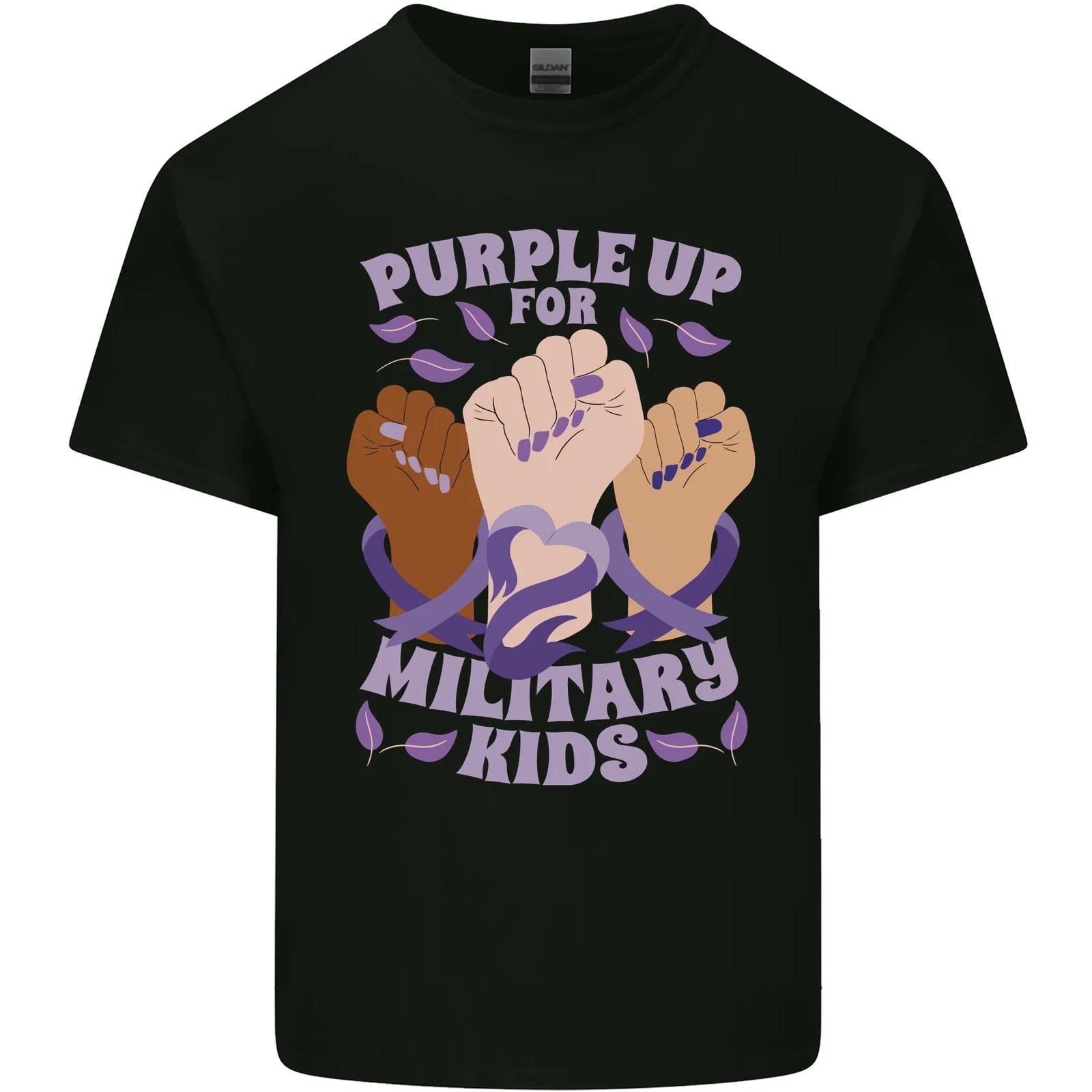 

Purple Up for Military Kids Army Brats Kids T-Shirt Childrens 2XL