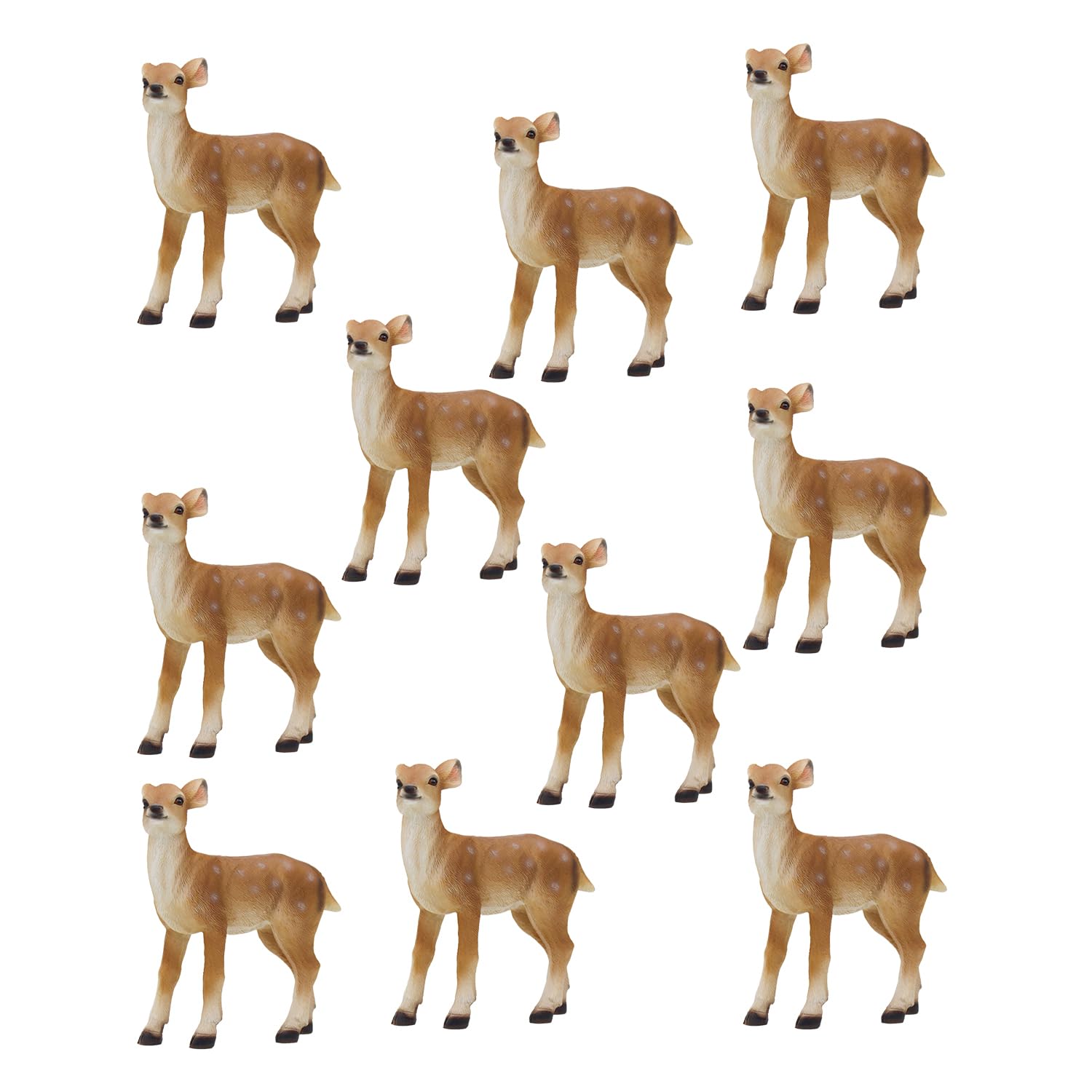 Стоящий оленёнок (Средняя) Фигурка 12,5 см в длину x 10 штук (Коммерческое использование)