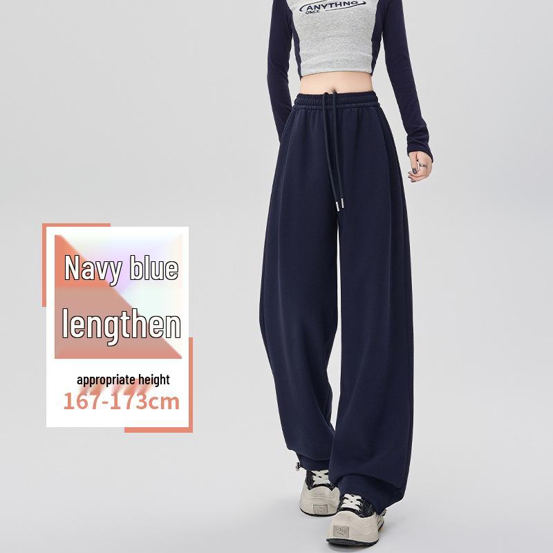 Women's 2024 High-Waisted Wide-Leg Draping Sports Pants - Spring/Autumn Loose Joggers