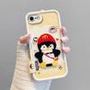 KEYSION Cartoon Cute Plush Embroidery Case for iPhone SE 2020 2022 with Lanyard Shockproof Phone Cover for iPhone 8 7 6s Plus