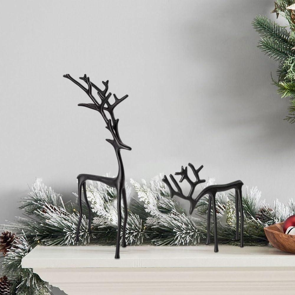 Modern Decorative Black Reindeer Christmas Decoration Christmas Tabletop Ornaments  Table Ornament