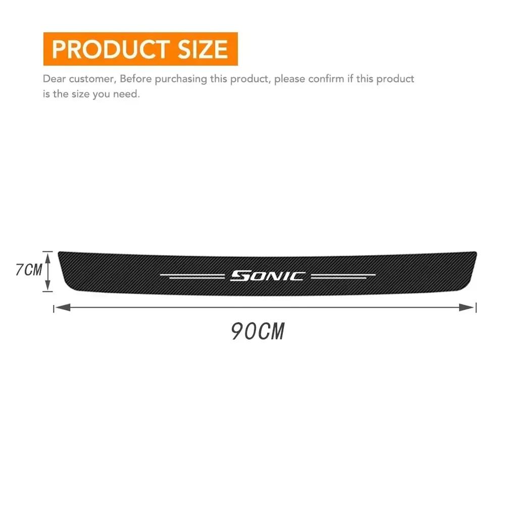 

Car Threshold Stickers Door Sill Scuff Protective Plate for Chevrolet Sonic Logo Emblem Trunk Door Pedal Bumper Guard Strips