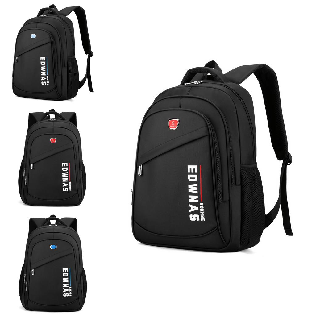 Letter Printed Simple Backpack With Large Capacity For Men Business Bag Computer