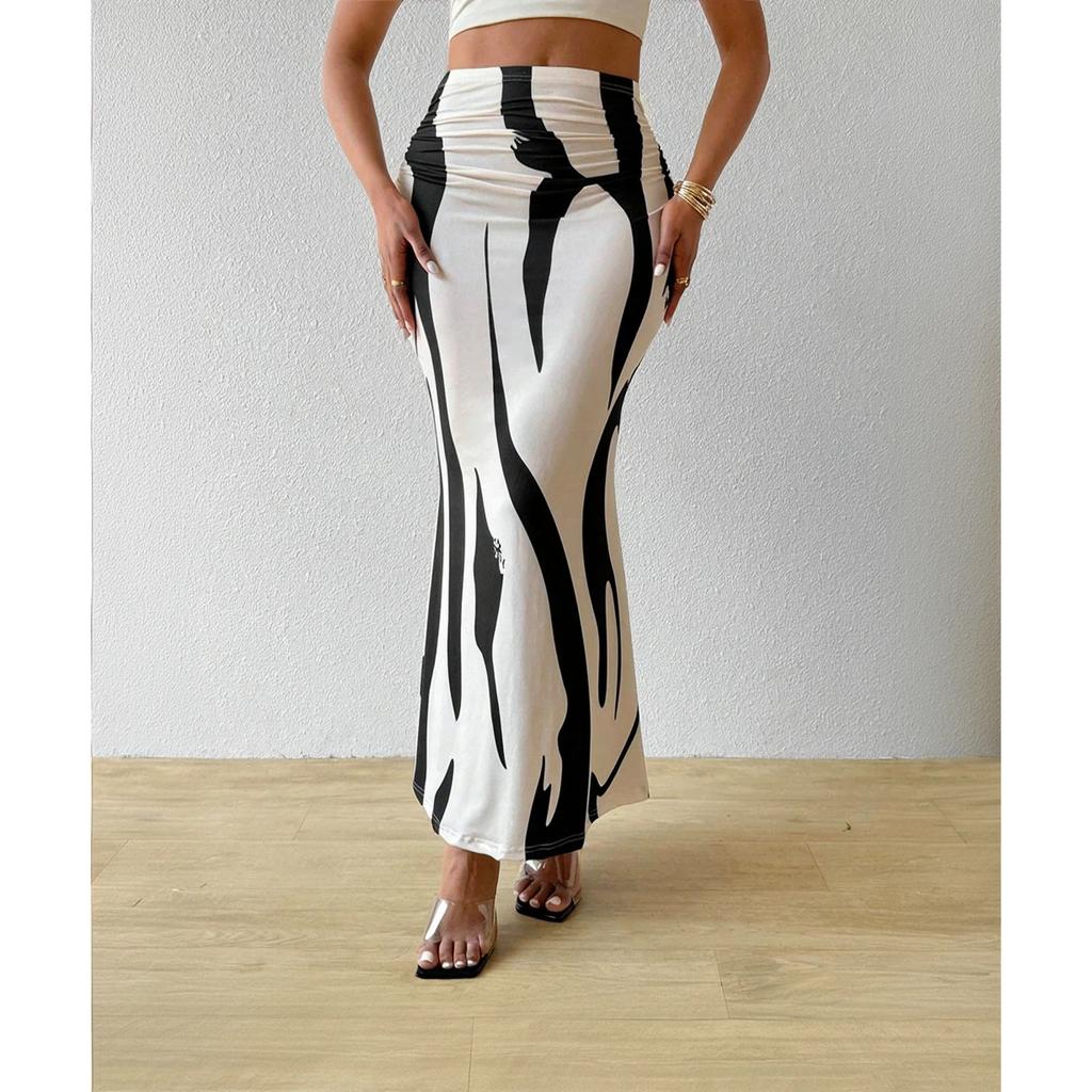 Women Designer Lycra Blend Long Skirt Indian Beautiful Party Wear Skirt Dress