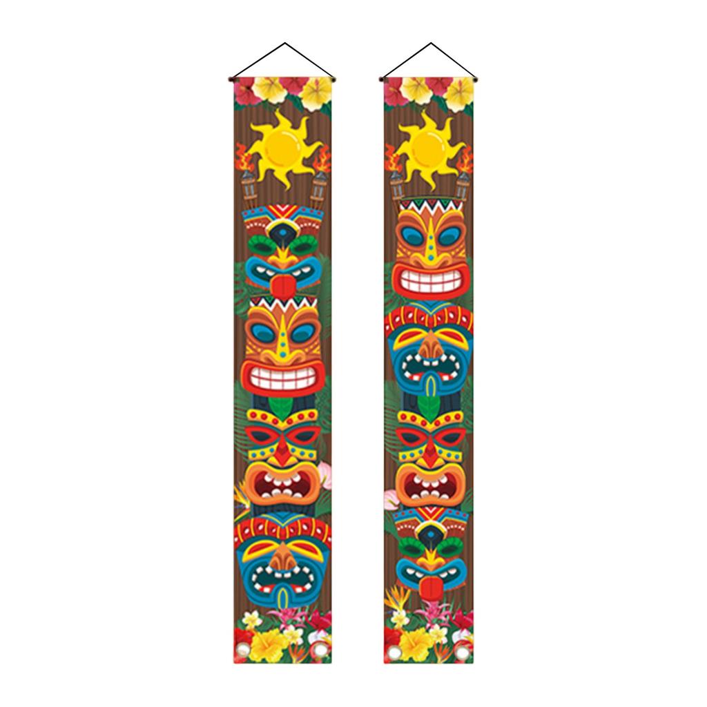 Hawaiian Party Decoration Banner, Luo Festival Couplet, Carnival, Beach Partys Decoration, Hanging Flag