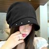 American retro rivet beret women's spring and summer new niche design sense versatile face newsboy hat