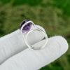 African Amethyst Stone 925 Silver Sister Birthday Statement Ring Jewelry Size 7