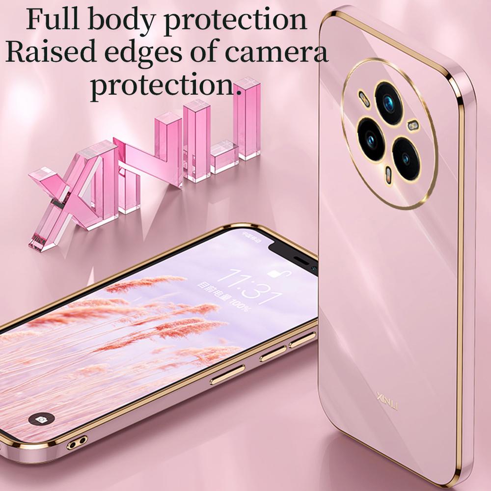 XINLI For Realme 14 Pro+ 5G Case Ring Kickstand Electroplating TPU Phone Cover