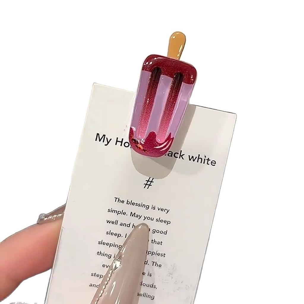 5Pcs Small Ice Cream Hair Clips Cute Funky Popsicle Hair Grips For Bangs Animation Ins Style High Aesthetic For Kids
