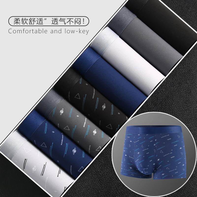Roupa Íntima Masculina Boxers Masculinos Boxers de Cintura Média para Jovens Calças de Tamanho Grande para Meninos Shorts