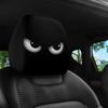 2PCS Funny Slanted-Eye Cartoon Car Headrest Cover - Halloween Christmas Holiday Auto Interior Decor