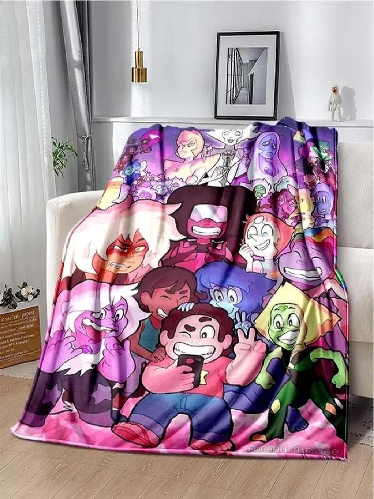 Steven Universe Cartoon Throw Blanket for Kids Warm Flannel Blanket for Bed Bedroom Sofa Travel Picnic Birthday Gift