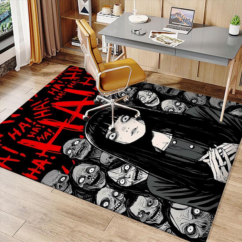 Thriller Manga Junji Ito Tomie0 Printed Absorbent Washable Carpet, Non-Slip Bathroom Mats, Kitchen Rugs, Yoga Mat,Living Room Entrance, Camping Picnic