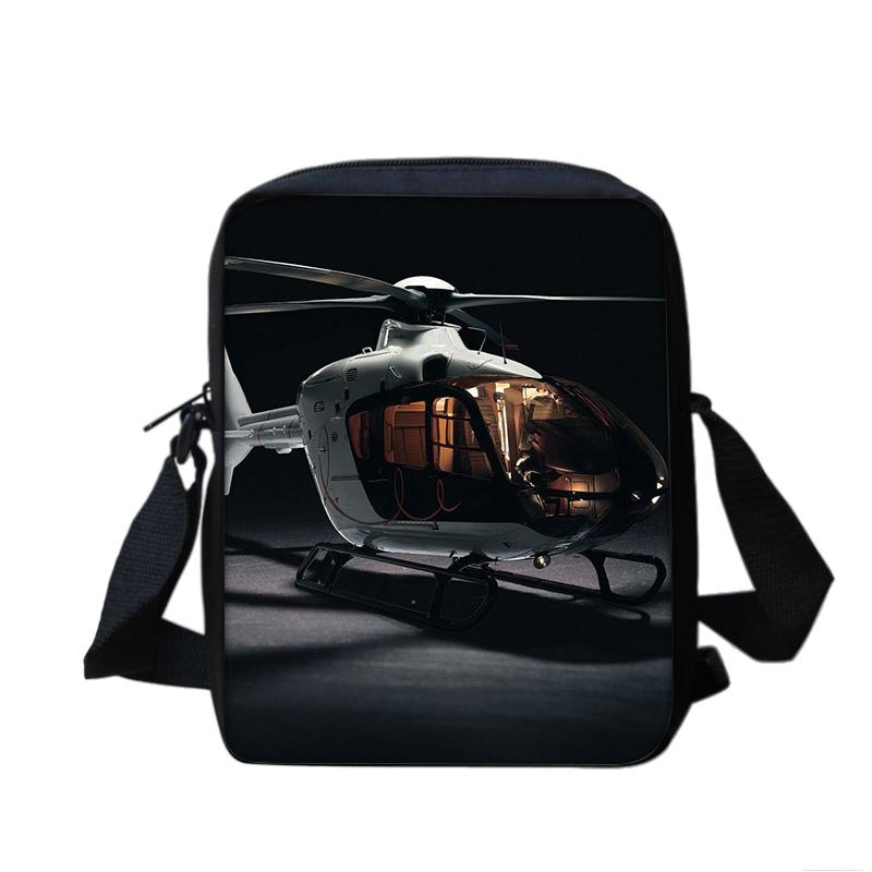 Helicopter Large Capacity Shoulder Bag, Compact and Trendy, New Mechanical Print, the Best Gift for Boys and Girls In School