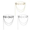 Adjustable Length Waist Chain Multilayer Metal Waist Chain Blings Body Chain for Casual or Beachwear